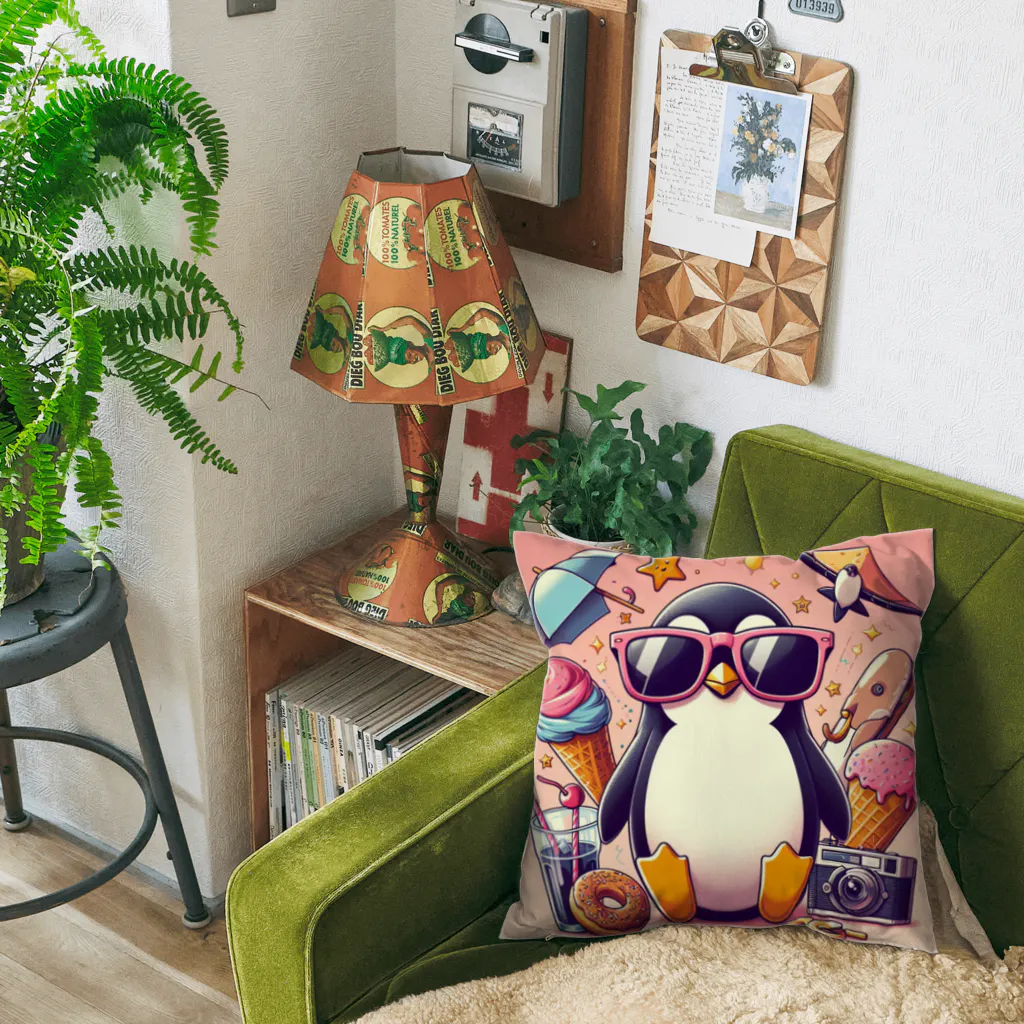 Design Harborのcool penguin Cushion