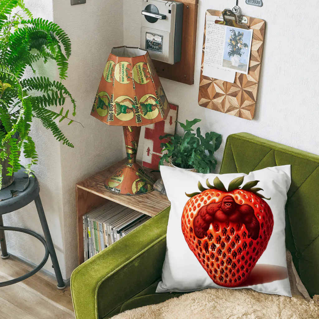 ゴリラショップのThe Mighty Gorilla Strawberry  Cushion