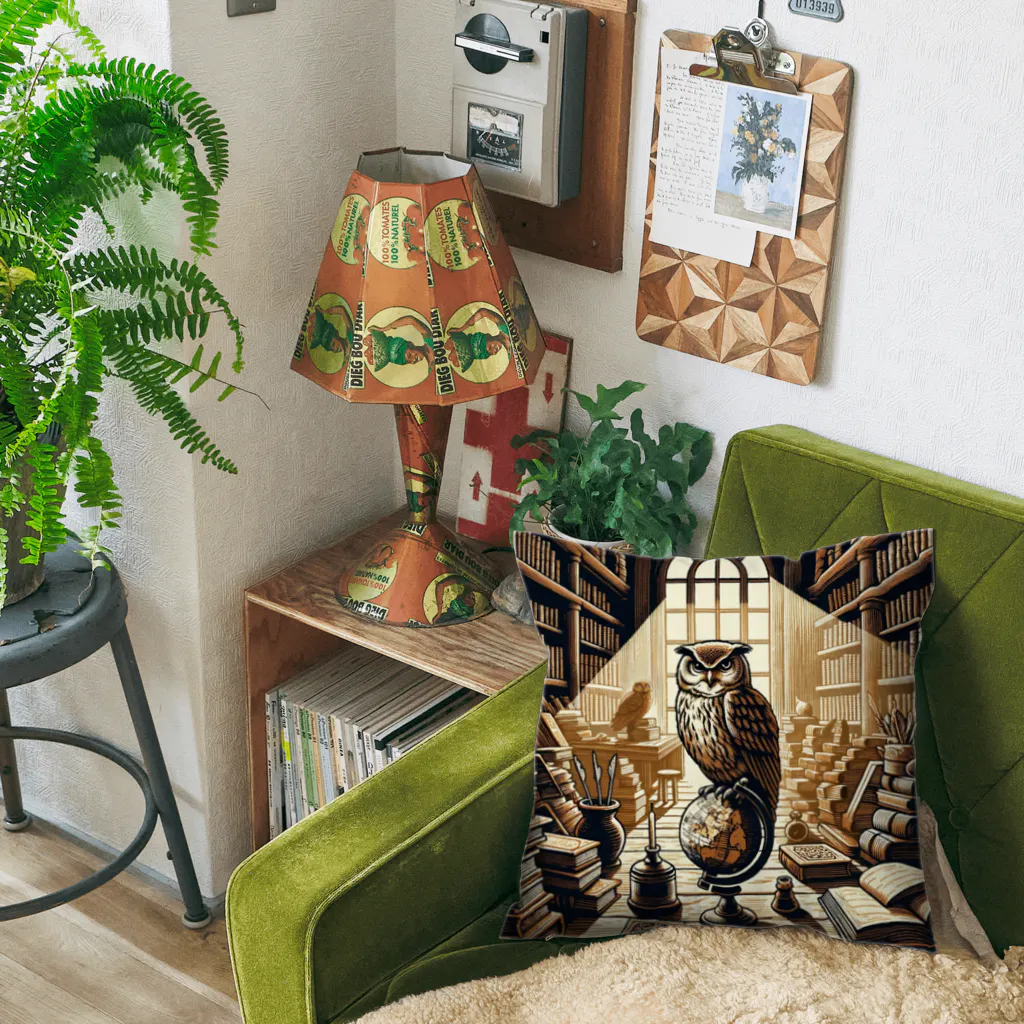 kotpopのOwl and knowledge Cushion