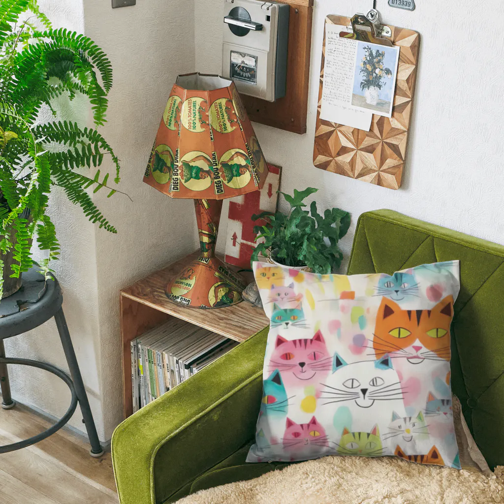 F2 Cat Design Shopのbeloved cats 002 Cushion