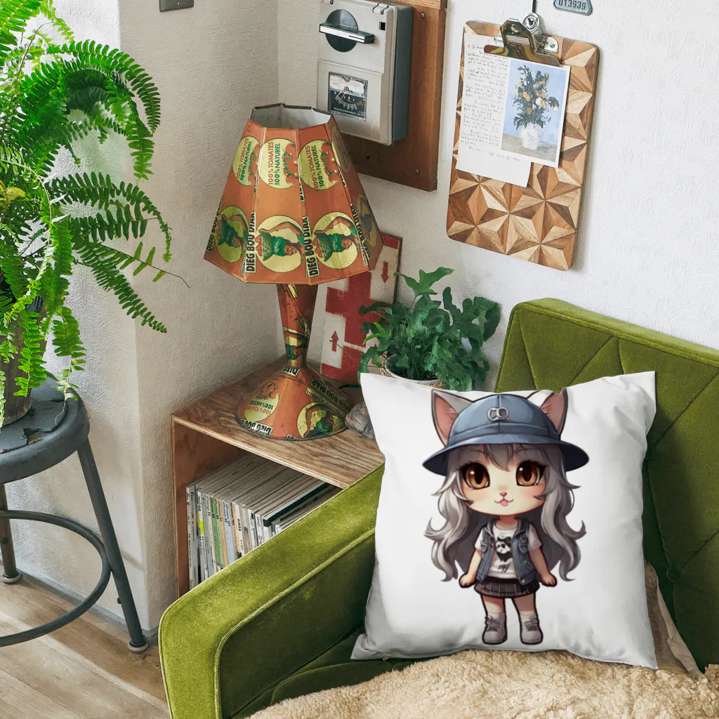 RANRAN2432MPJの猫派アイドル　にゃにゃ美ちゃん Cushion