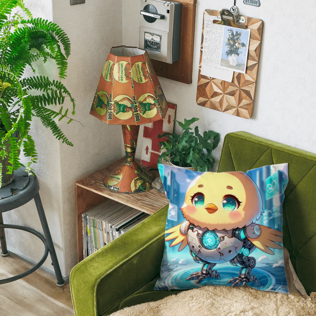 きっとカワイイ何でも図鑑の転移するひよこ Cushion