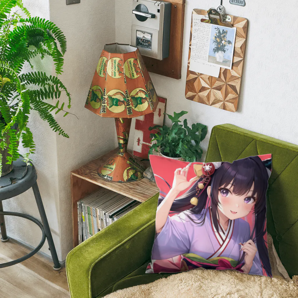 癒しのあるオリジナルグッズ販売所の美少女二次元イラストグッズ Cushion