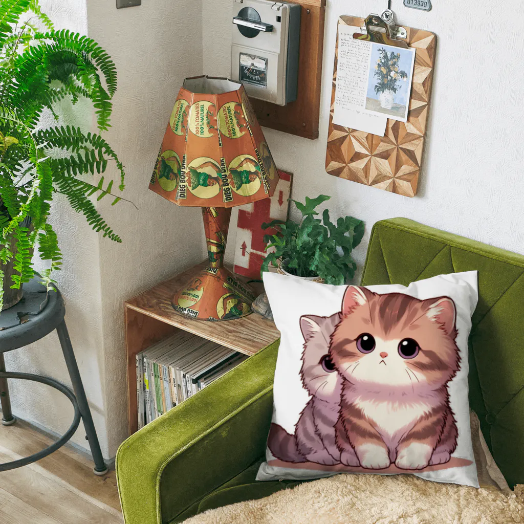 シマのかわいい子猫の兄弟 Cushion