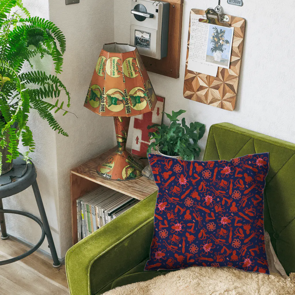 oba:obaの蛸がいっぱい Cushion