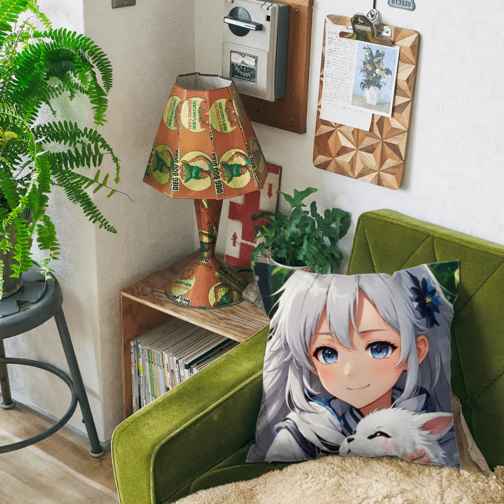 巫女スタぐらむのだっこされる神様 Cushion