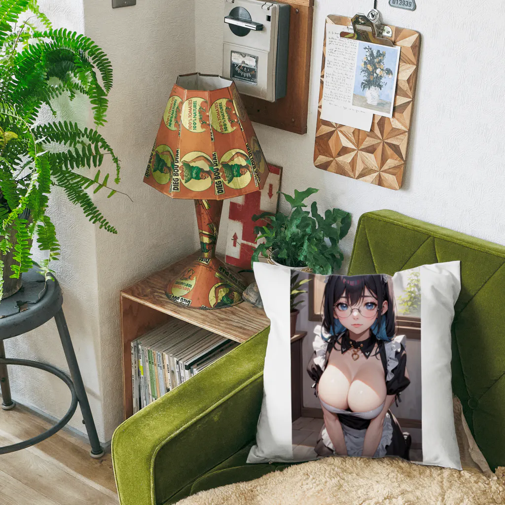 美少女学院の黒髪美少女　美鈴ちゃん　メイド Cushion