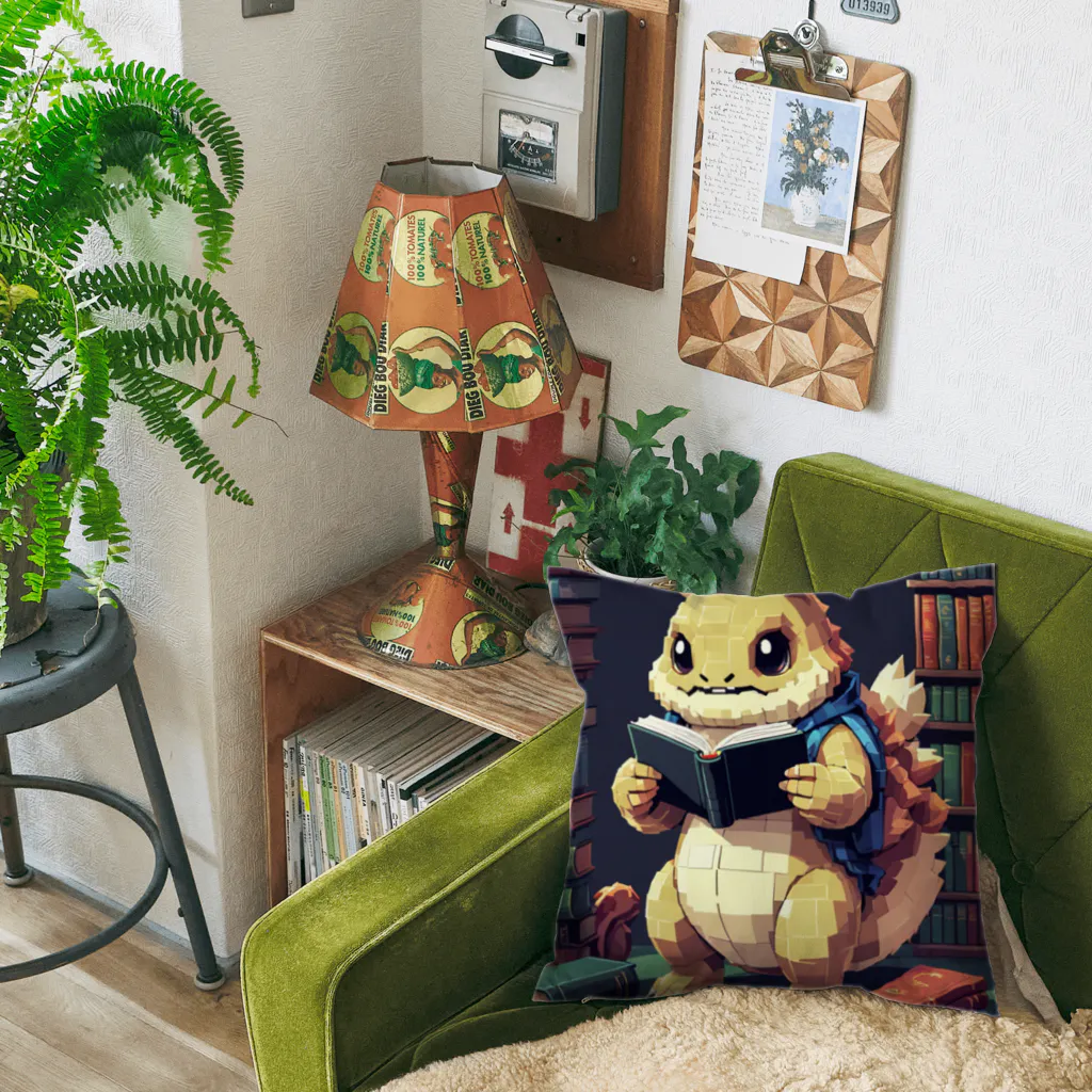 KAZENOKO_3の本を読む怪獣 Cushion