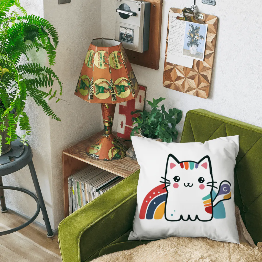 yielanggo007の虹のねこ Cushion