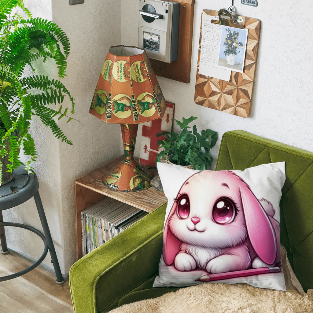 canneleのピンクウサギ Cushion