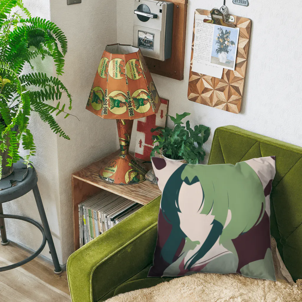 Riollaの緑の女の子 Cushion