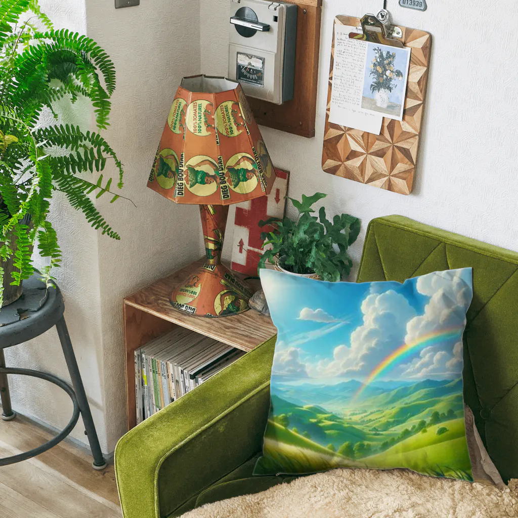 Rパンダ屋の「美しい緑の風景」グッズ Cushion