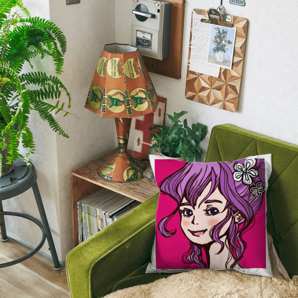 にじわたりねこの結い髪 Cushion