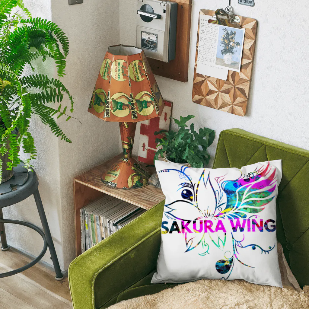 SAKURA WING LLC.のSAKURA WINGロゴ カラフル Cushion