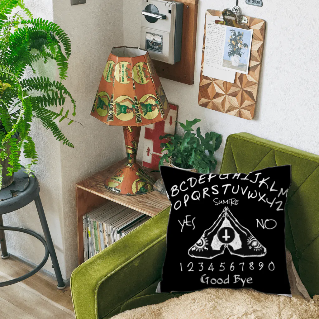 SumiReのウィジャボード　Ouija　黒 Cushion