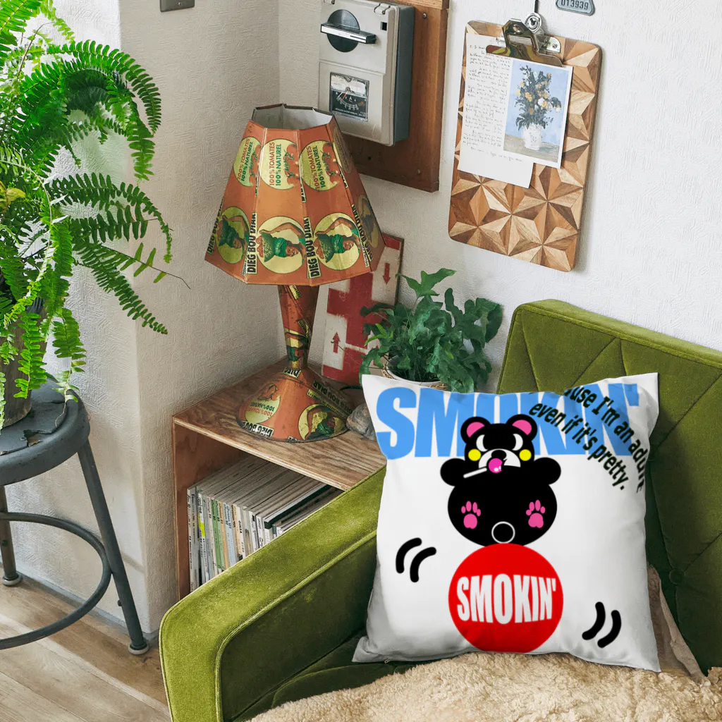 オリジナルデザインTシャツ　SMOKIN'のゆらゆらモクモックマB Cushion