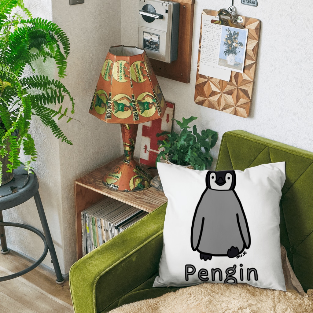 MrKShirtsのPengin (ペンギン) 色デザイン Cushion