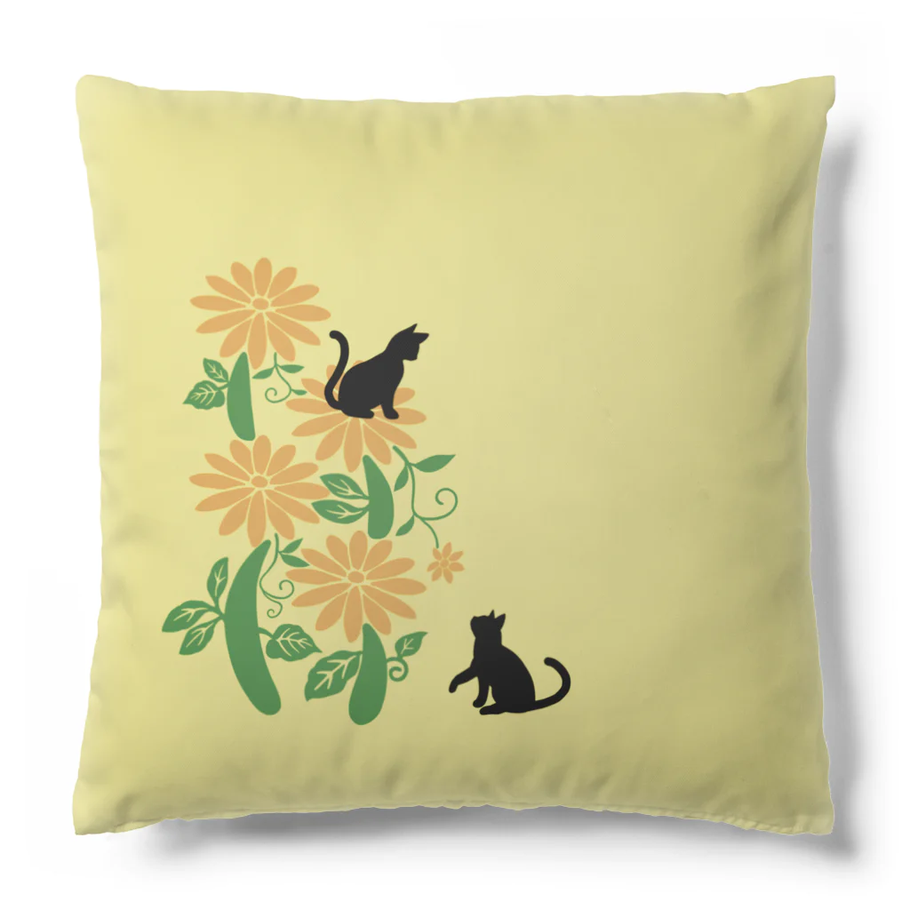 MegSan's free design🌷のフラワーキャットタワーyellow Cushion