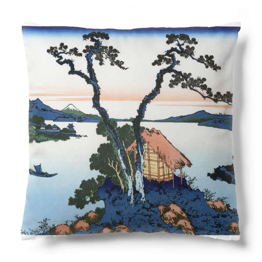 寿めでたや(ukiyoe)の葛飾北斎_冨嶽三十六景　信州諏訪湖 Cushion