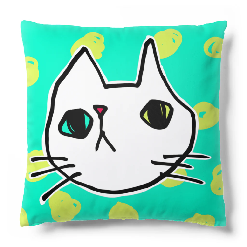 猫まみれ小店の白ぬこ。 Cushion