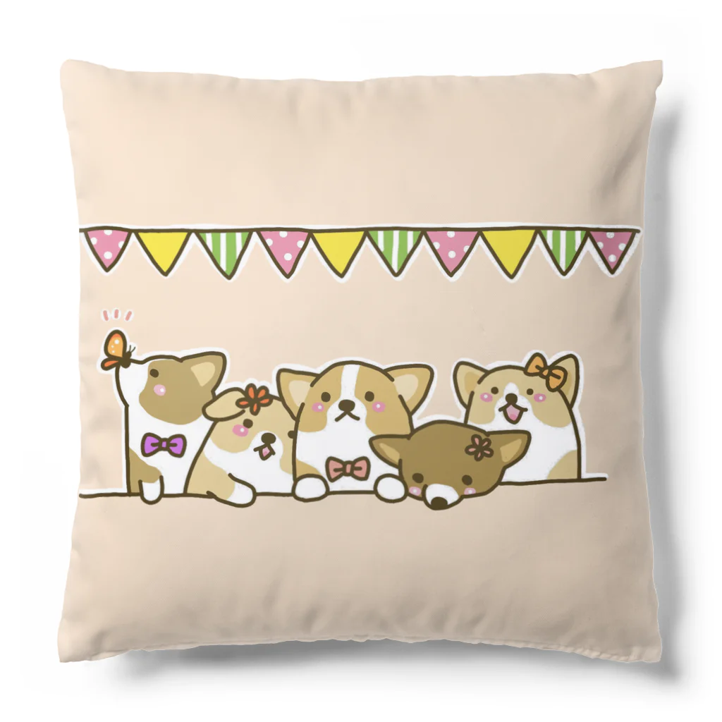 5corgisのパピコギパーティー Cushion