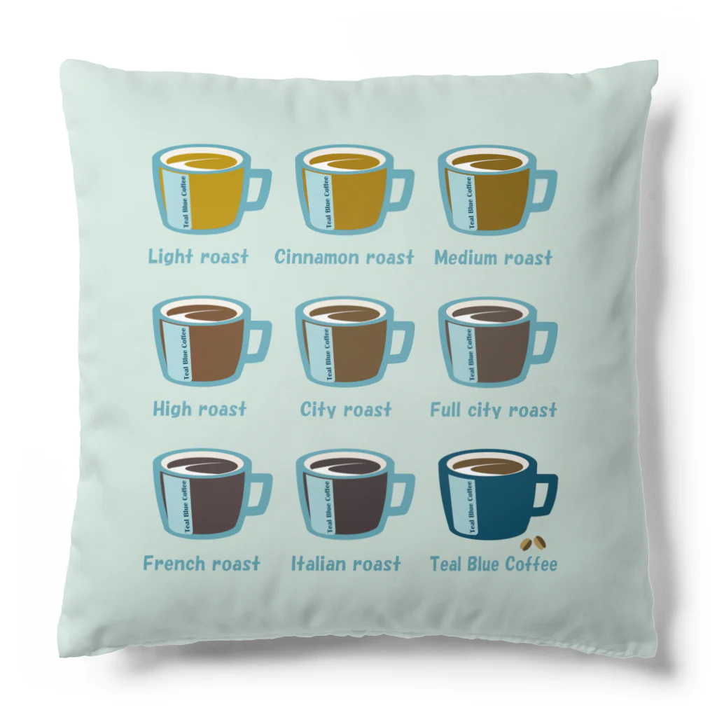 Teal Blue CoffeeのRoasted coffee Cushion