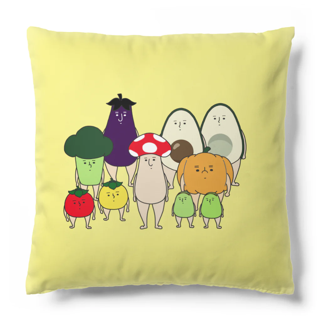 ましこ雑貨の大集合クッション(黄色) Cushion