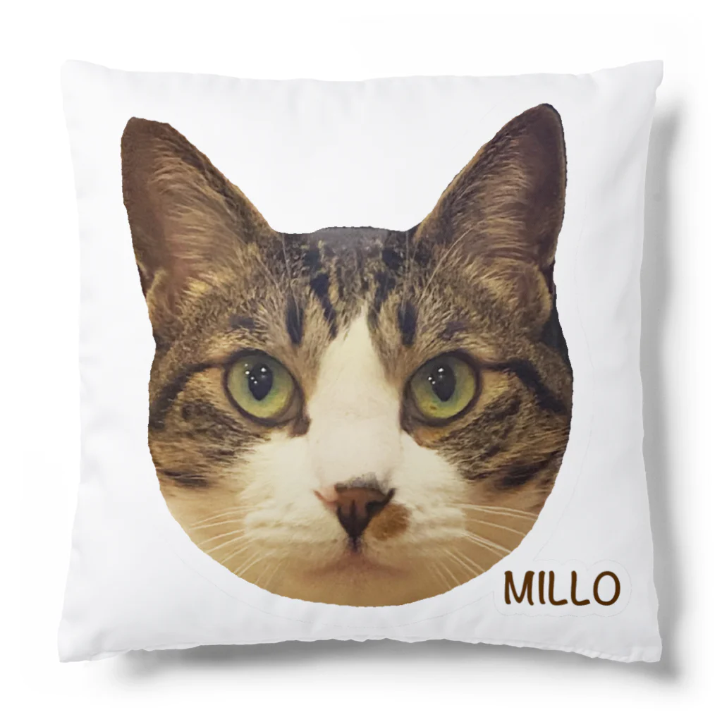 猫カフェ ぶぅたんグッズショップのミロくんのお顔 Cushion