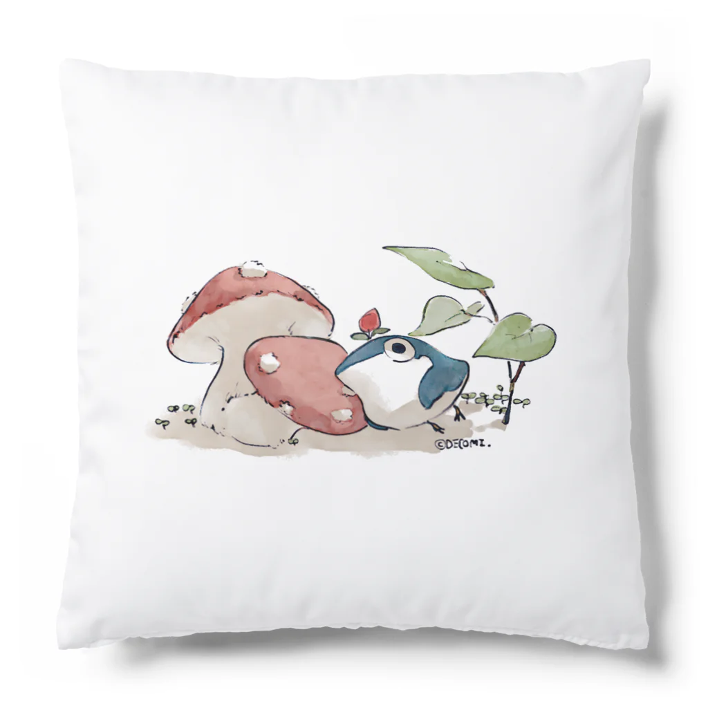 DECOMI_ILLUSTの花ペンギン ~やる気のない日~ Cushion