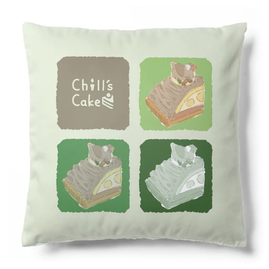 Chill`s Factoryのモンブランケーキ 文鳥 Cushion