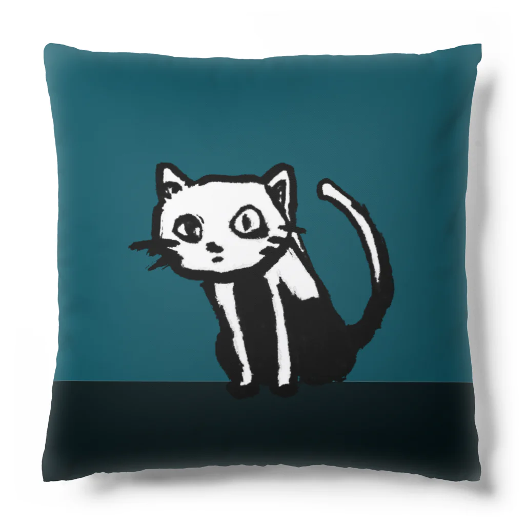 (neco)のねこ(あおみどり) Cushion