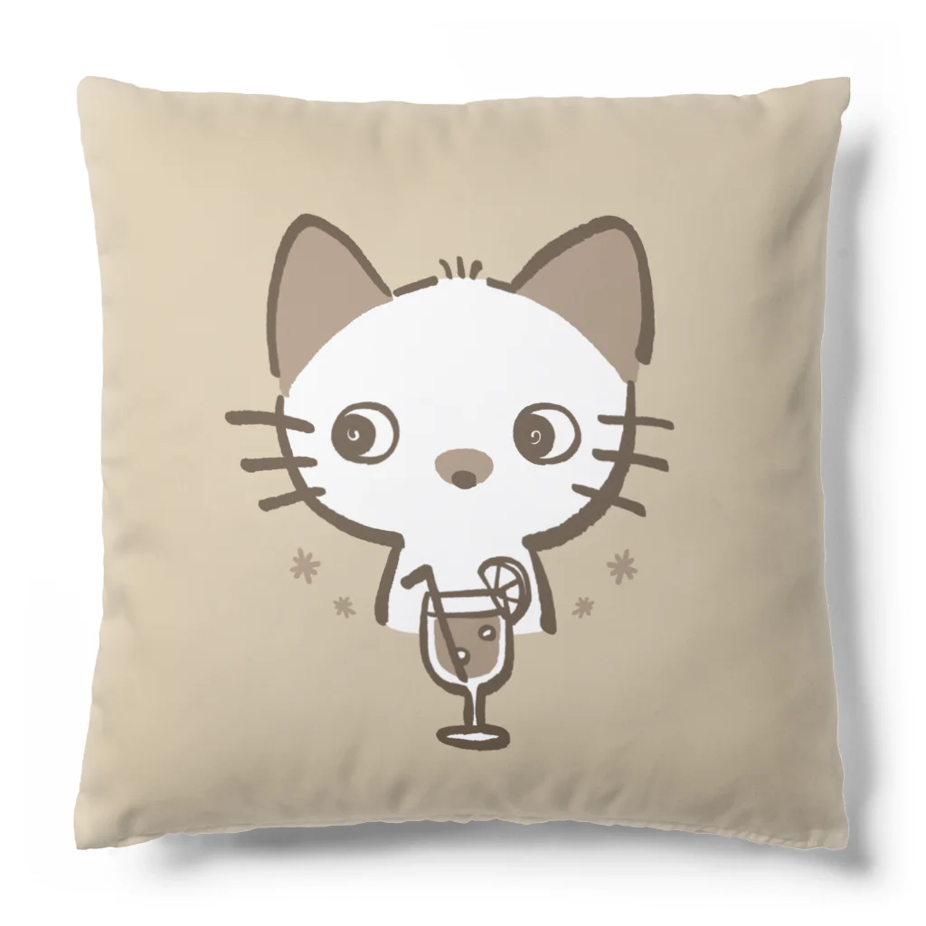 UETANBOの①子猫シャムのカフェタイム Cushion