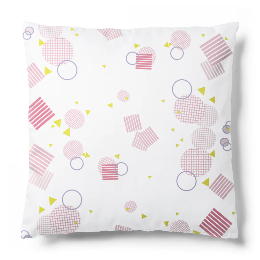 フルカラ★カラフルのカラフルポップなピンククッション Cushion