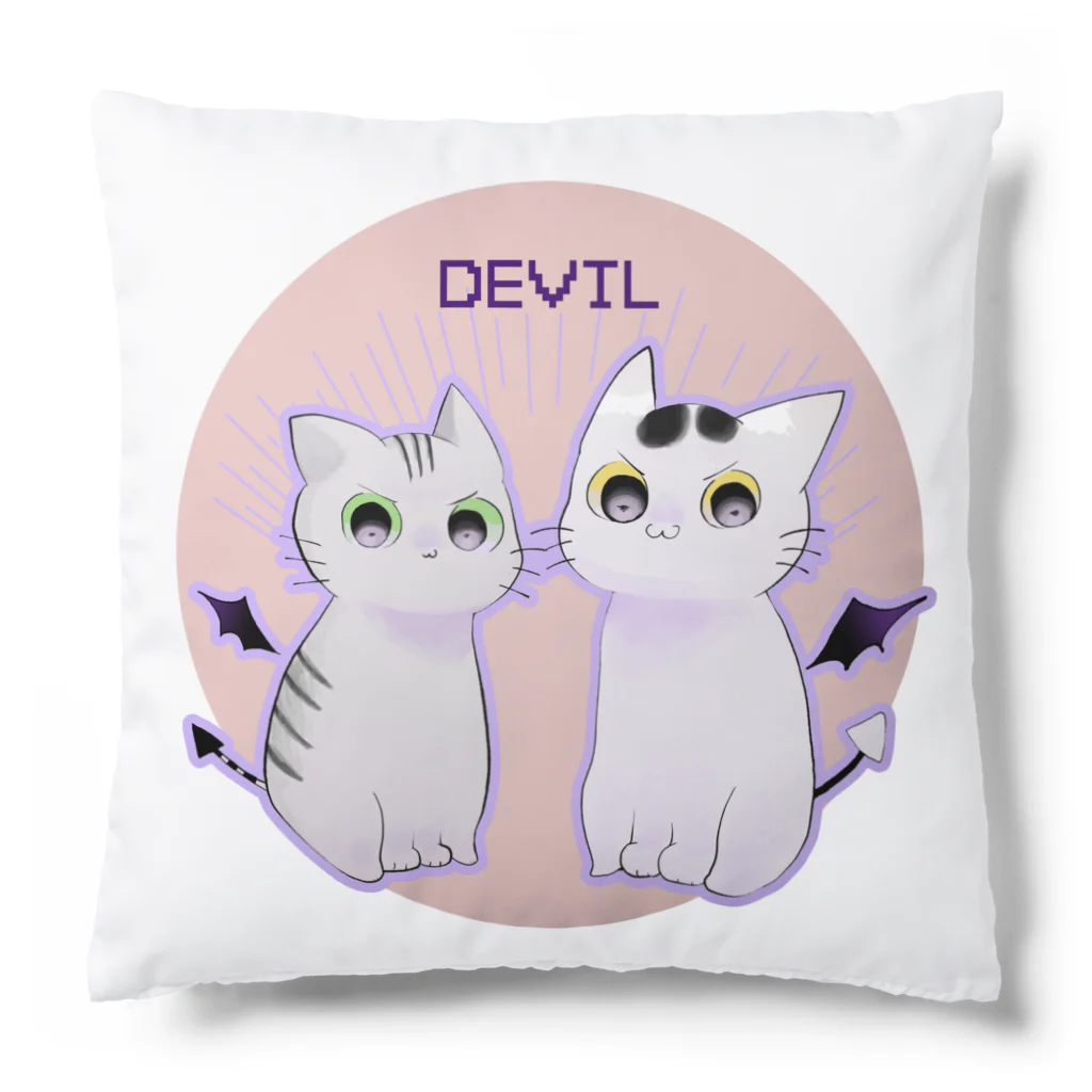 ねこほうチャンネル公式グッズのマロチロとハムモモ両面イラストクッション Cushion