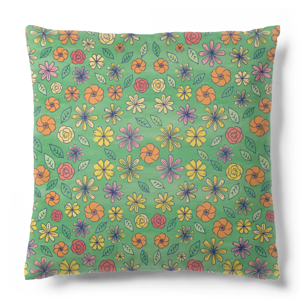 K's Jewelsの緑の花柄 Cushion