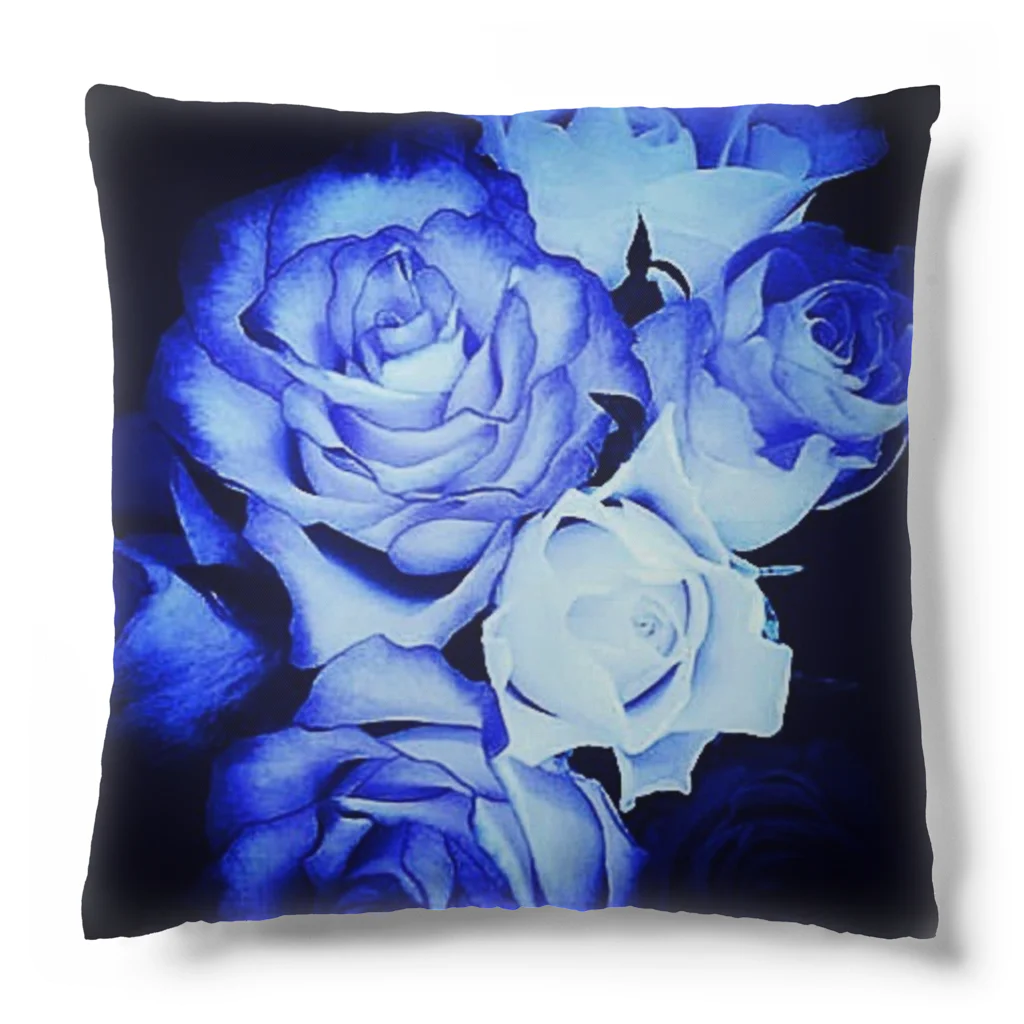 Anna’s galleryのBLUE Rose Cushion