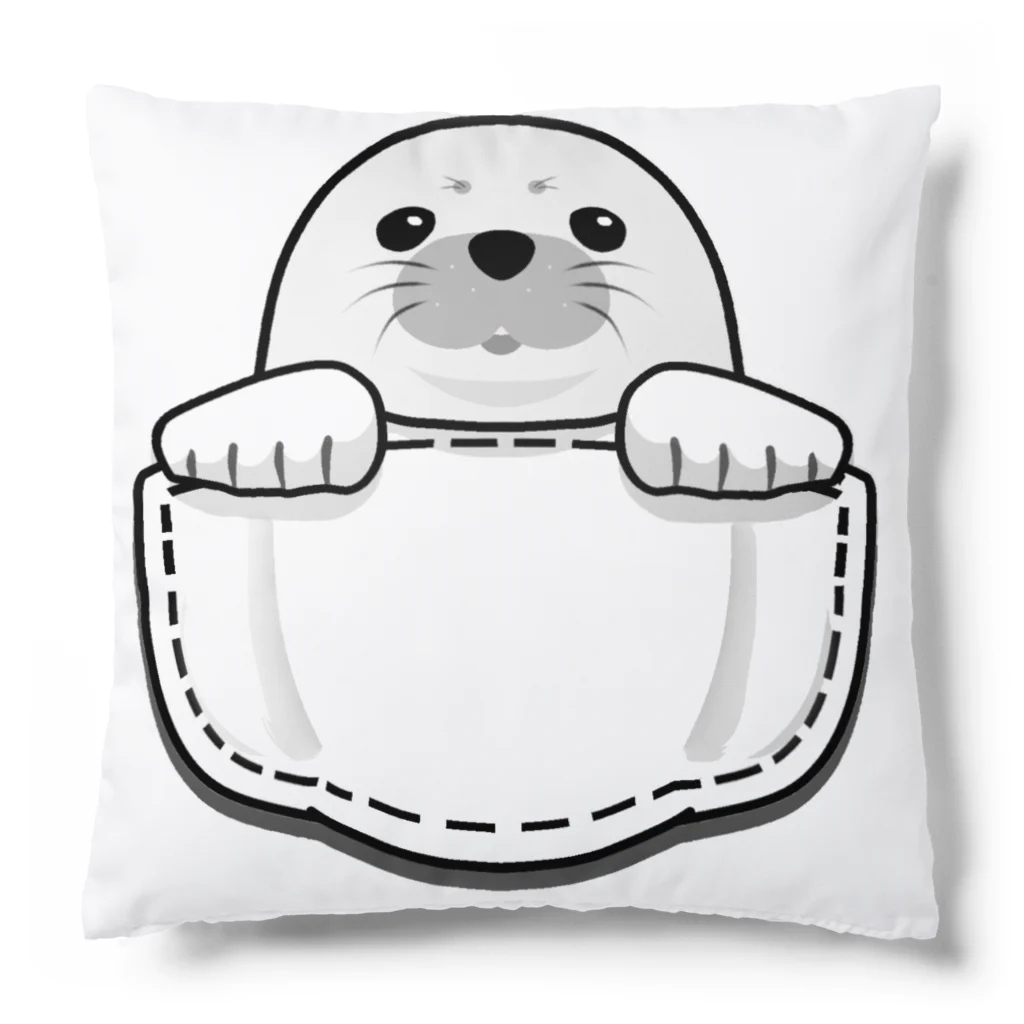 yanyaのぽけっとあざらし Cushion