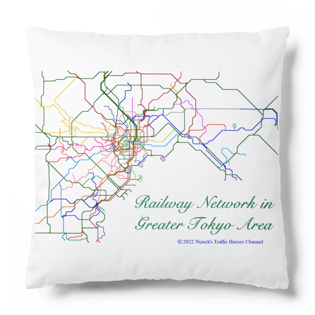 ニゼックと舞香のお店の首都圏鉄道マップC Cushion