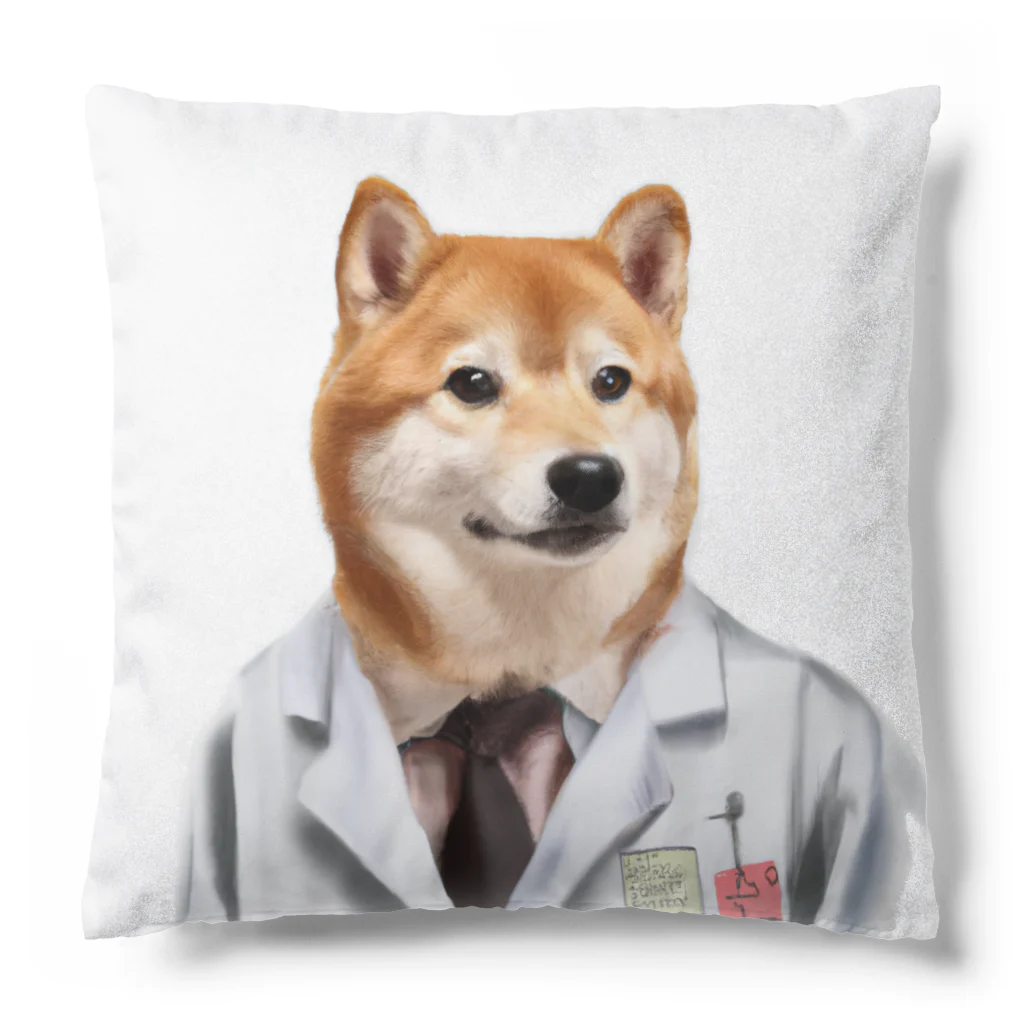 変なAIばっかのＴシャツ屋さんの柴犬先生 Cushion