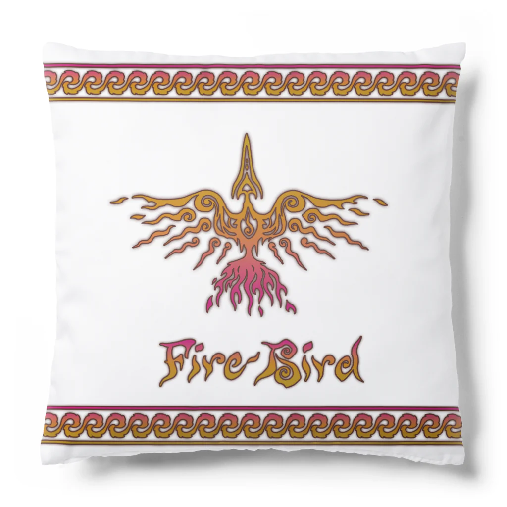 アトリエ彩楽（しゃらく）雑貨店の火の鳥　<Fire Bird>　 A Cushion