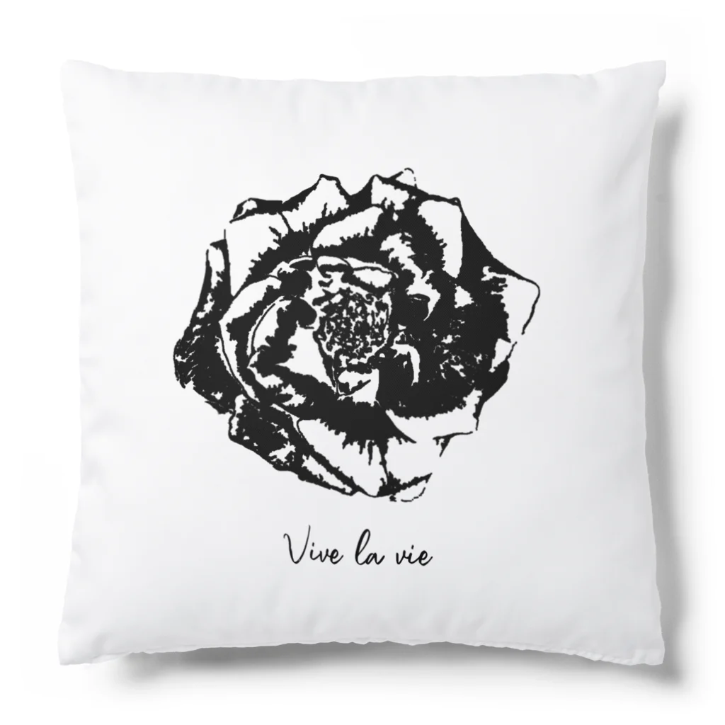 L'armoire des fleursの【Vive la vie】Rose Cushion