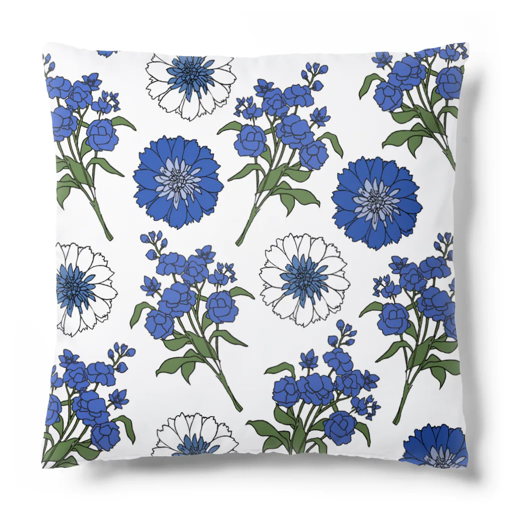 lg_hの花柄（ブルー） Cushion