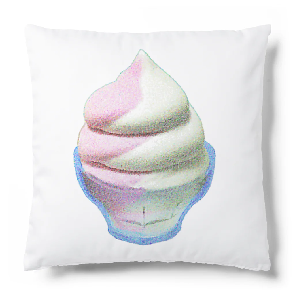 脂身通信Ｚのソフトクリーム（ストロベリーとバニラ）_220904 Cushion