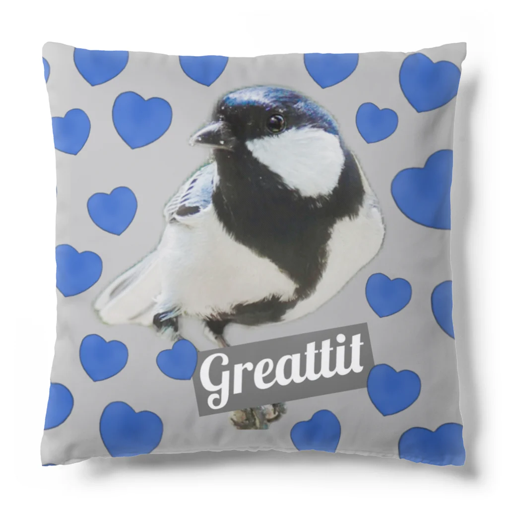 little bird..☆のシジュウカラのつっぴぃ！ Cushion