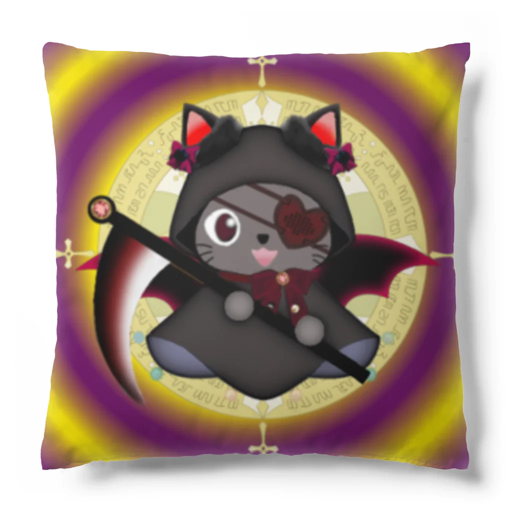 inside-workのデスにゃん (little dark cat) Cushion