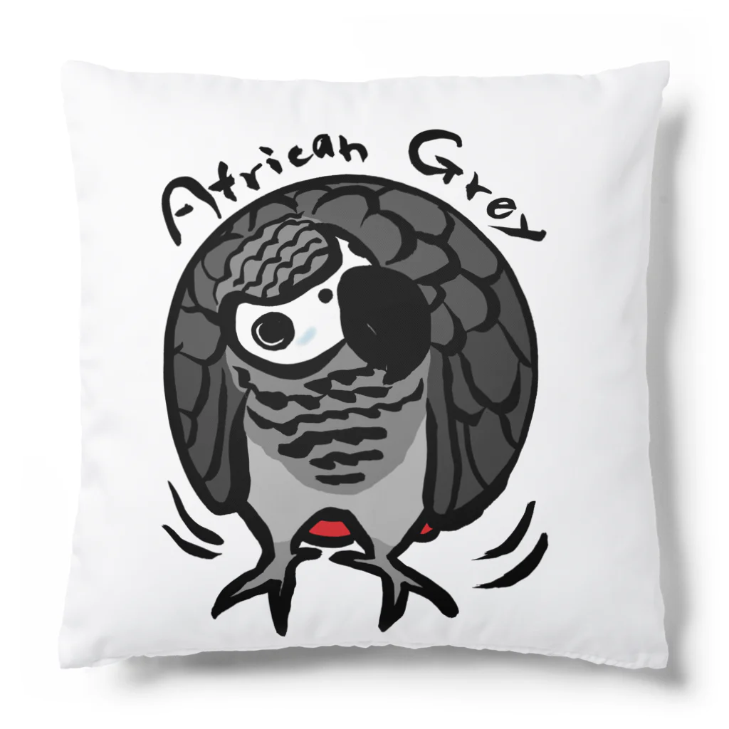 みつぞno鳥絵店のAfican Grey Cushion