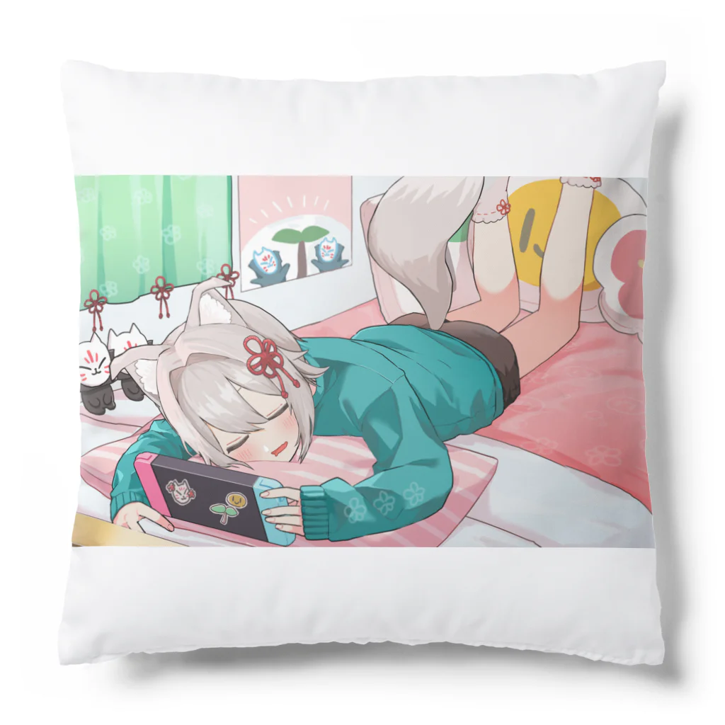 狐花まめの狐花まめ２周年すやすや Cushion