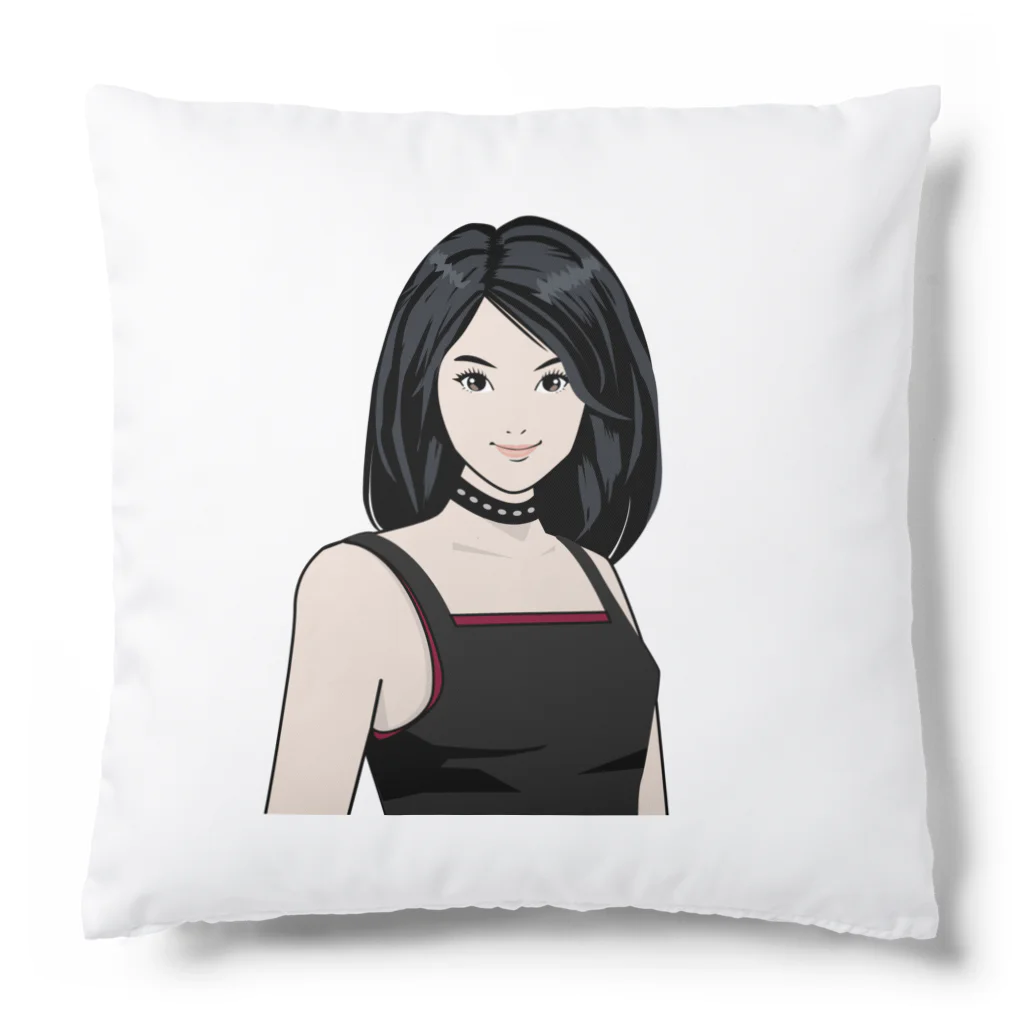 TOKU_YUKIMURAの微笑の美少女 Cushion