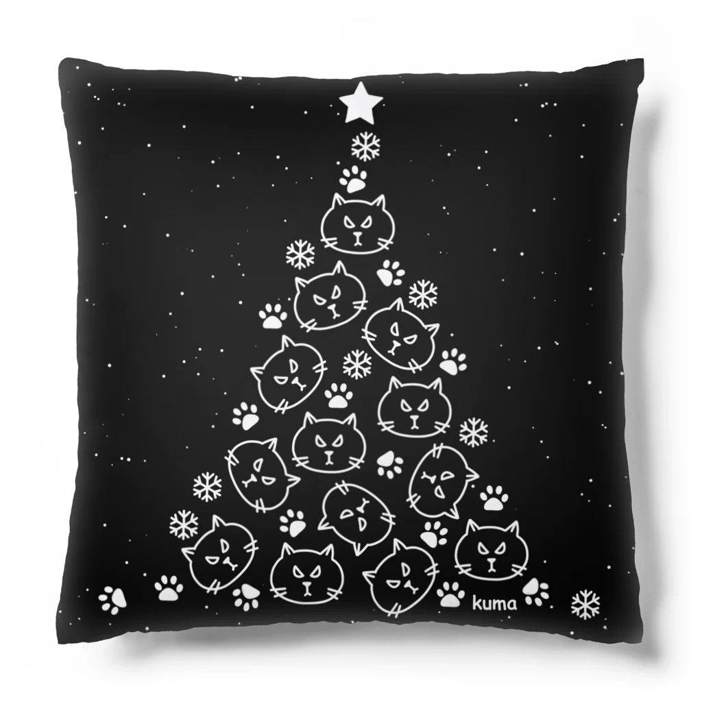 mkumakumaのニャンコツリーのクリスマス２ Cushion