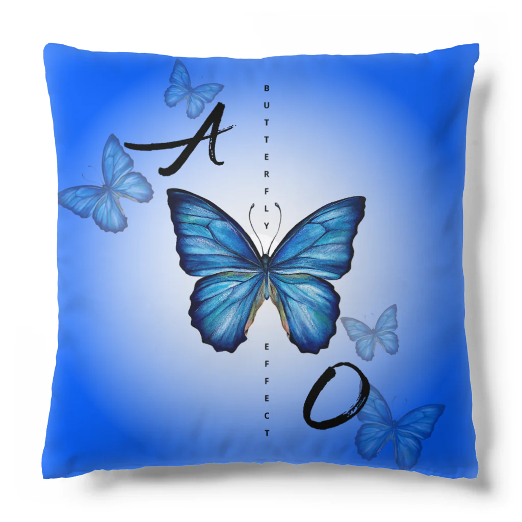 idumi-artのbutterfly effect （ｸｯｼｮﾝは背面五角形ﾃﾞｻﾞｲﾝ） Cushion